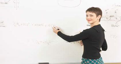 teacher at whiteboard