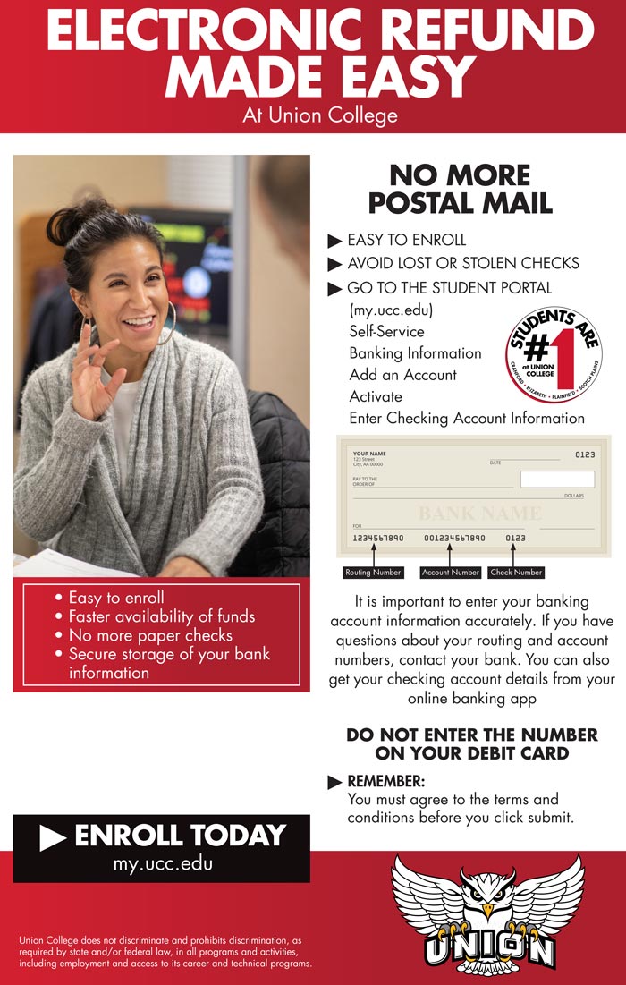 Electronic Refund Payment UCNJ