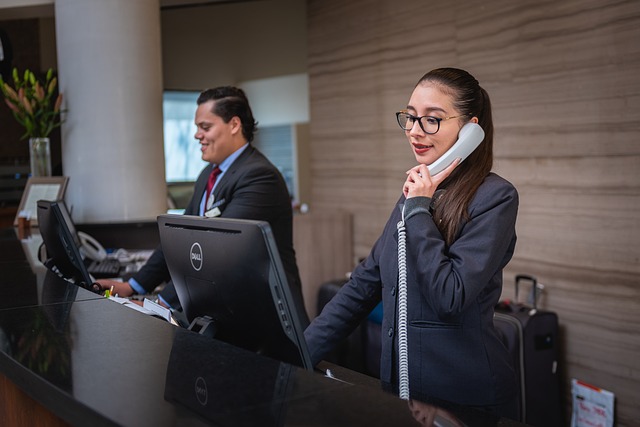 receptionists on phone