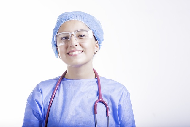 smiling nurse with stethoscope