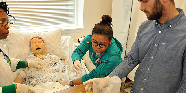 student nurses by dummy